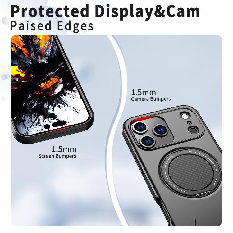 For iPhone 17 Pro Max Kalebol Magnetic MagSafe Rotation Holder PC Phone Case