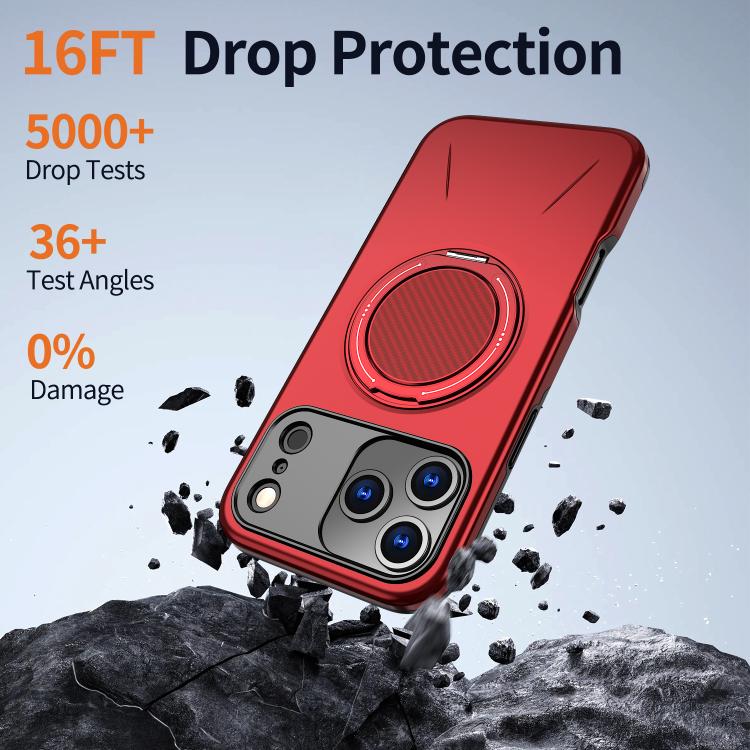 For iPhone 17 Pro Max Kalebol Magnetic MagSafe Rotation Holder PC Phone Case