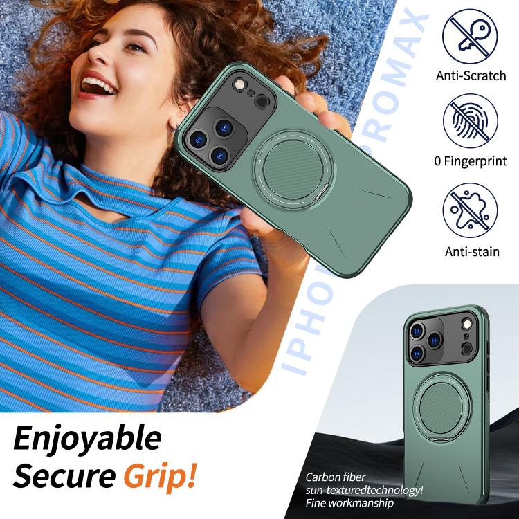 For iPhone 17 Pro Max Kalebol Magnetic MagSafe Rotation Holder PC Phone Case