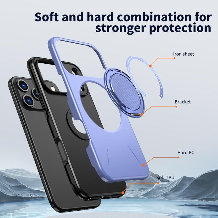 For iPhone 17 Pro Max Kalebol Magnetic MagSafe Rotation Holder PC Phone Case