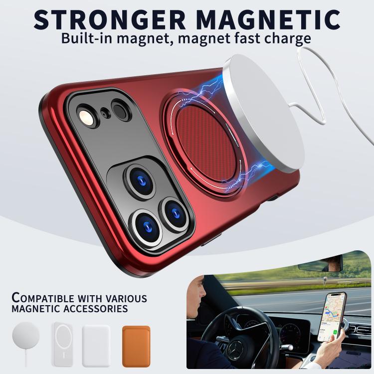 For iPhone 17 Pro Kalebol Magnetic MagSafe Rotation Holder PC Phone Case