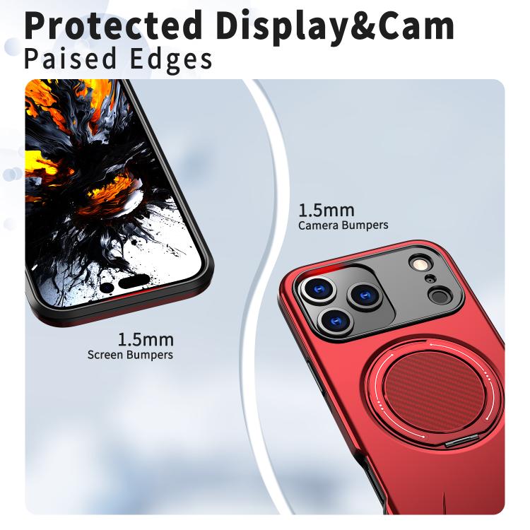 For iPhone 17 Pro Kalebol Magnetic MagSafe Rotation Holder PC Phone Case