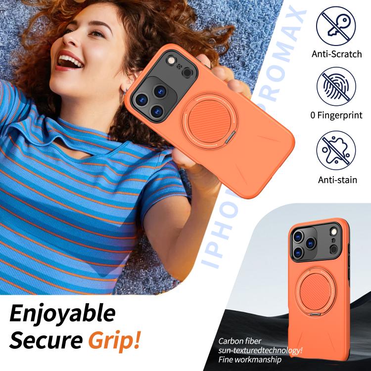 For iPhone 17 Pro Kalebol Magnetic MagSafe Rotation Holder PC Phone Case