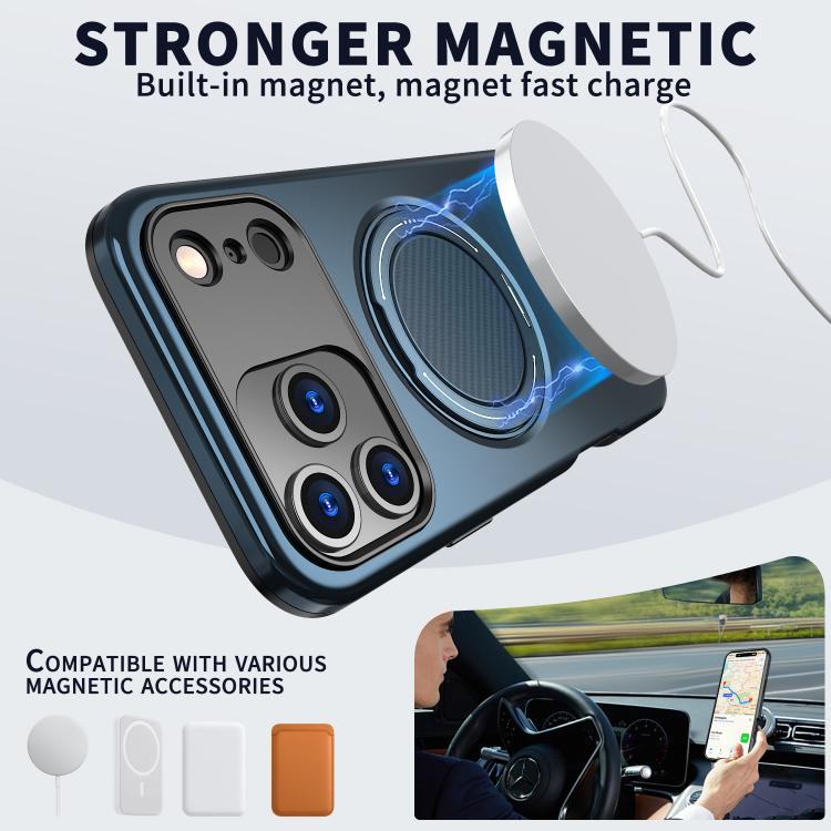 For iPhone 17 Pro Kalebol Magnetic MagSafe Rotation Holder PC Phone Case