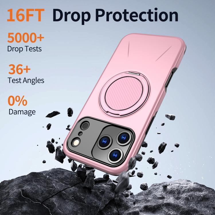 For iPhone 17 Pro Kalebol Magnetic MagSafe Rotation Holder PC Phone Case