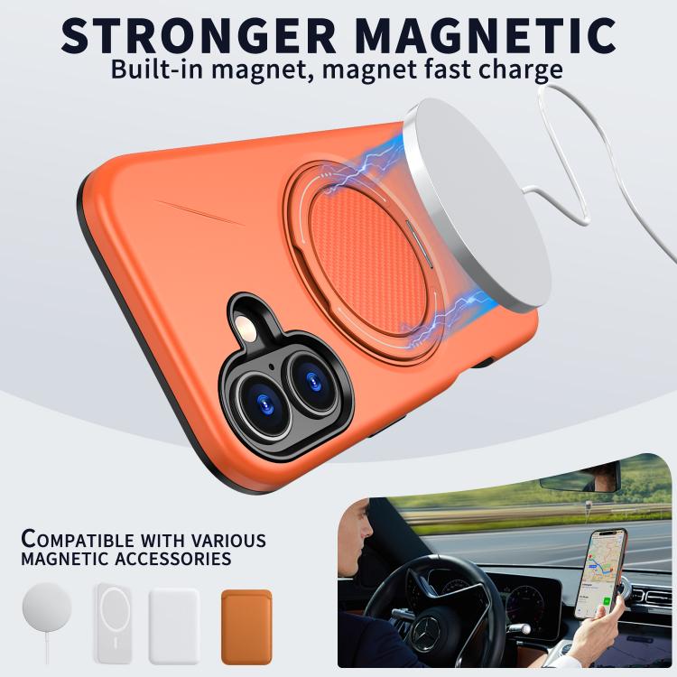 For iPhone 17 Kalebol Magnetic MagSafe Rotation Holder PC Phone Case