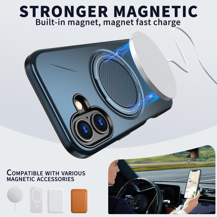 For iPhone 17 Kalebol Magnetic MagSafe Rotation Holder PC Phone Case