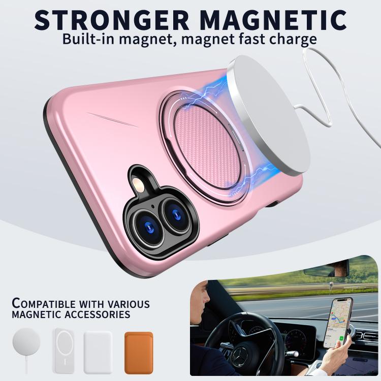 For iPhone 17 Kalebol Magnetic MagSafe Rotation Holder PC Phone Case