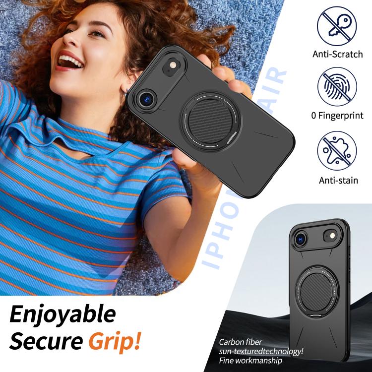For iPhone Air Kalebol Magnetic MagSafe Rotation Holder PC Phone Case