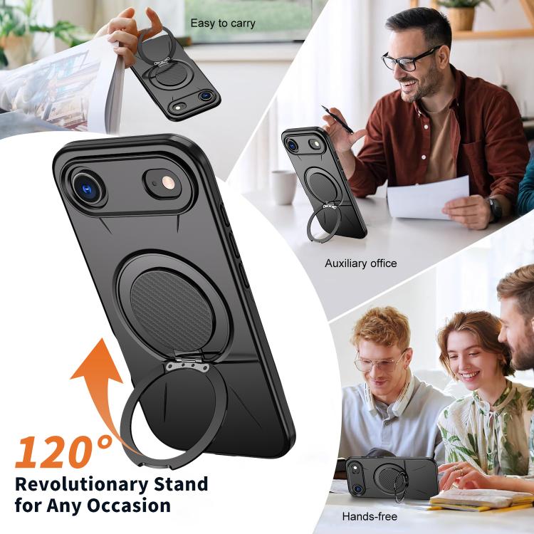 For iPhone Air Kalebol Magnetic MagSafe Rotation Holder PC Phone Case
