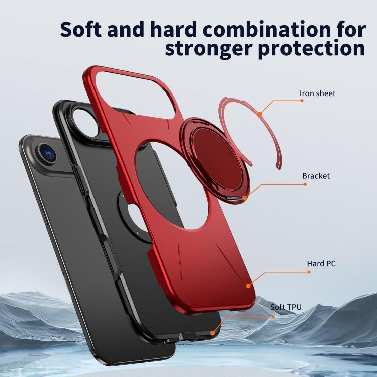 For iPhone Air Kalebol Magnetic MagSafe Rotation Holder PC Phone Case
