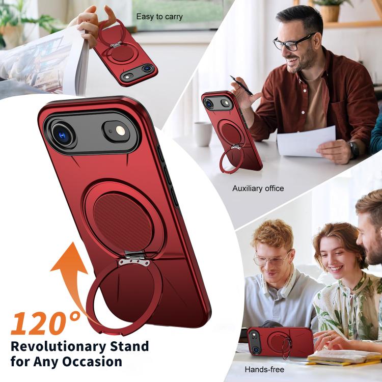 For iPhone Air Kalebol Magnetic MagSafe Rotation Holder PC Phone Case