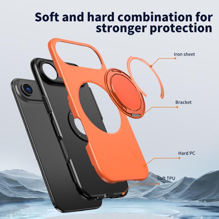 For iPhone Air Kalebol Magnetic MagSafe Rotation Holder PC Phone Case