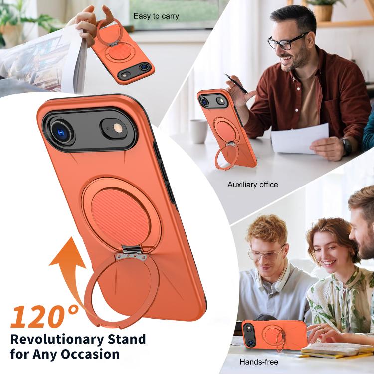 For iPhone Air Kalebol Magnetic MagSafe Rotation Holder PC Phone Case