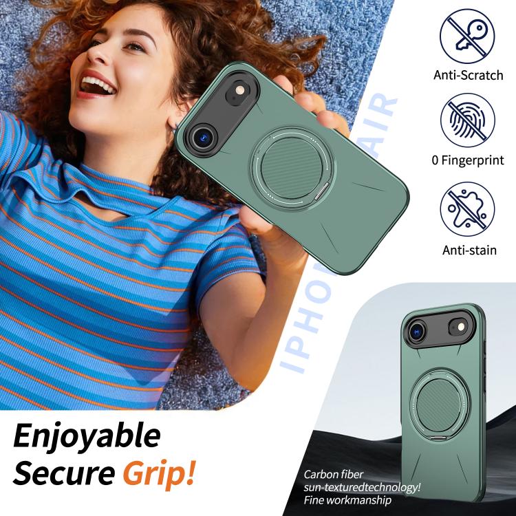 For iPhone Air Kalebol Magnetic MagSafe Rotation Holder PC Phone Case