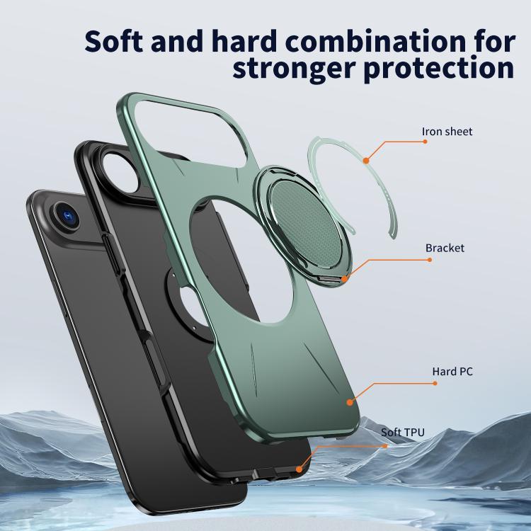 For iPhone Air Kalebol Magnetic MagSafe Rotation Holder PC Phone Case
