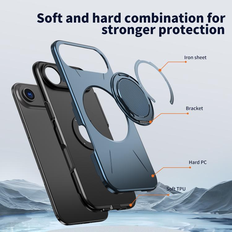 For iPhone Air Kalebol Magnetic MagSafe Rotation Holder PC Phone Case