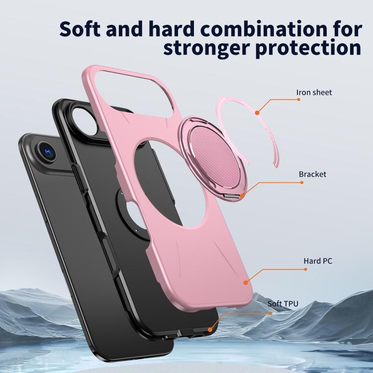 For iPhone Air Kalebol Magnetic MagSafe Rotation Holder PC Phone Case