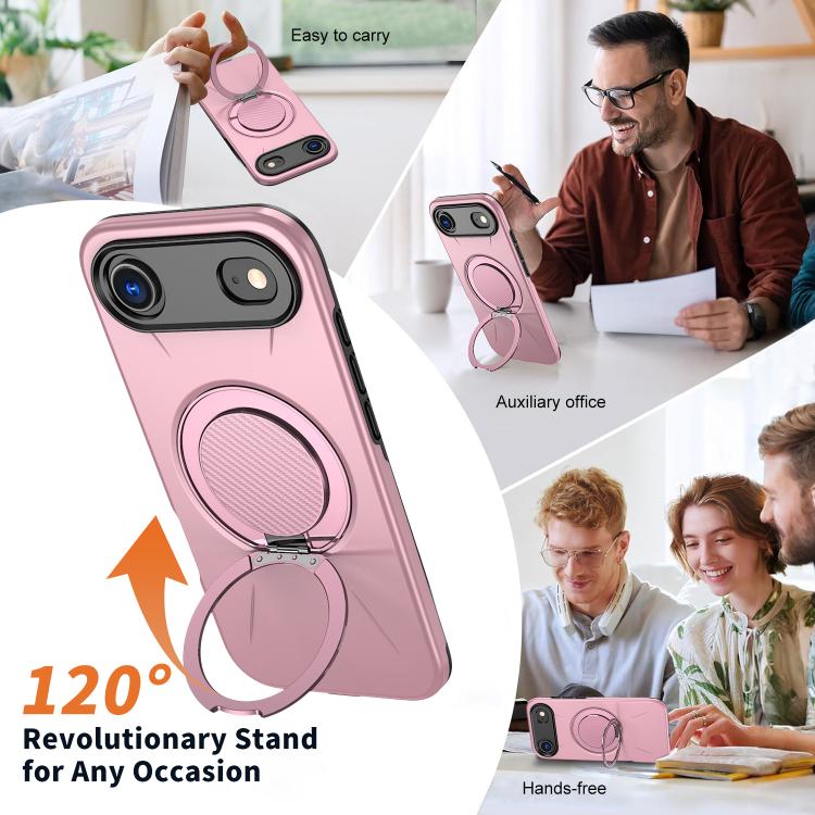 For iPhone Air Kalebol Magnetic MagSafe Rotation Holder PC Phone Case
