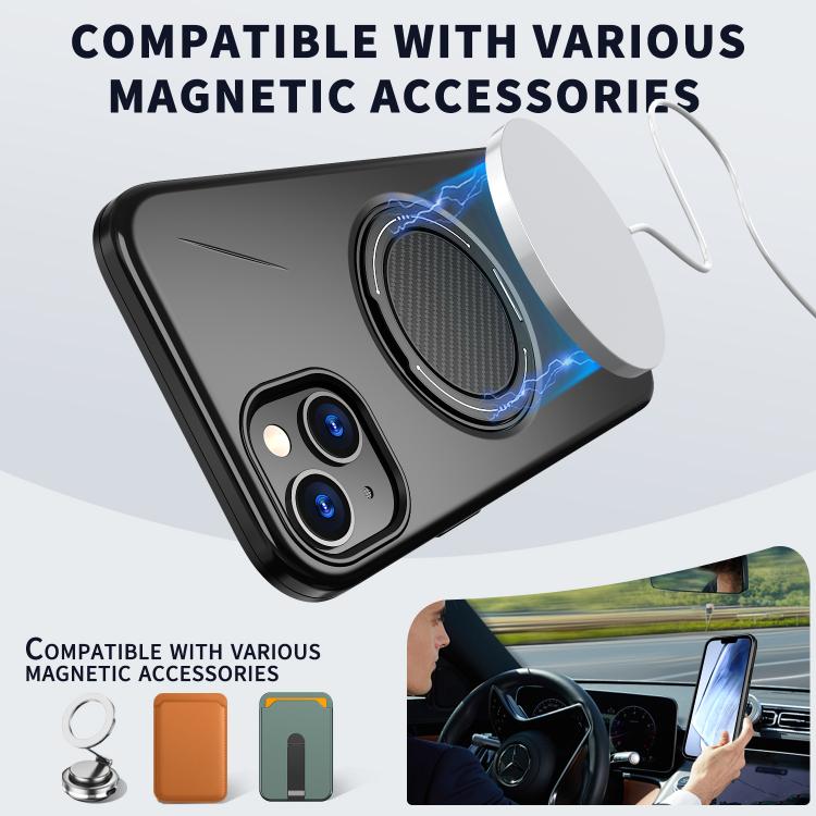 For iPhone 13 Kalebol Magnetic MagSafe Rotation Holder PC Phone Case