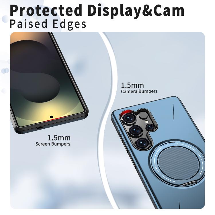 For Samsung Galaxy S24 Ultra 5G Kalebol Magnetic MagSafe Rotation Holder PC Phone Case