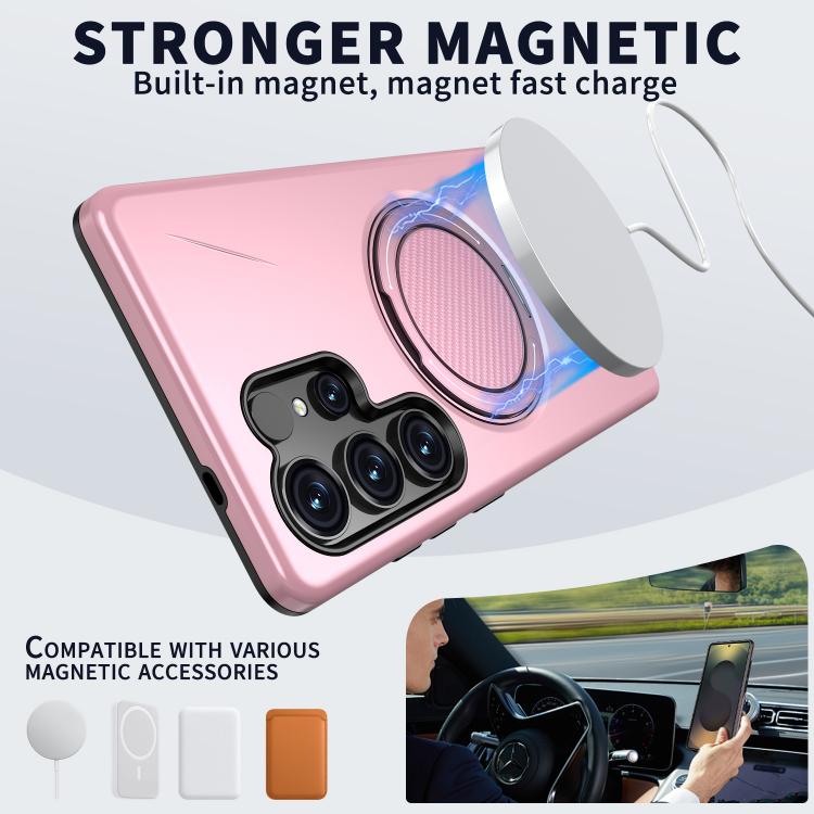 For Samsung Galaxy S23 Ultra 5G Kalebol Magnetic MagSafe Rotation Holder PC Phone Case