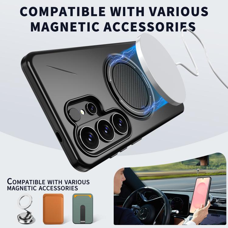 For Samsung Galaxy S26 Ultra 5G Kalebol Magnetic MagSafe Rotation Holder PC Phone Case