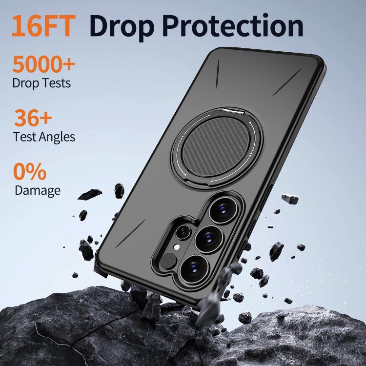 For Samsung Galaxy S26 Ultra 5G Kalebol Magnetic MagSafe Rotation Holder PC Phone Case