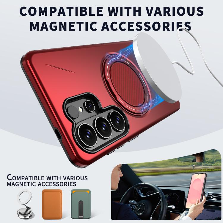 For Samsung Galaxy S26 Ultra 5G Kalebol Magnetic MagSafe Rotation Holder PC Phone Case