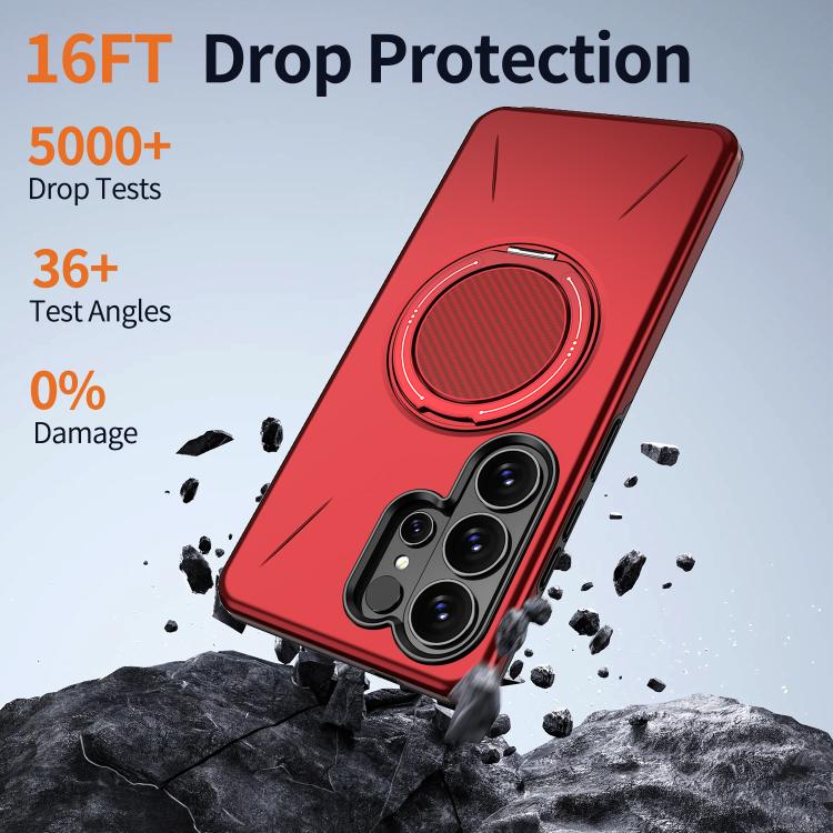 For Samsung Galaxy S26 Ultra 5G Kalebol Magnetic MagSafe Rotation Holder PC Phone Case