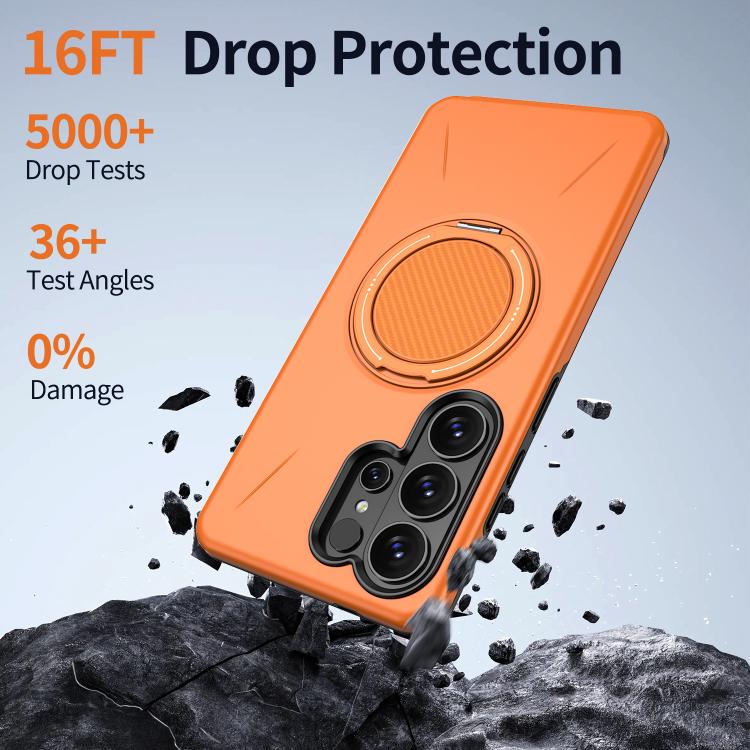 For Samsung Galaxy S26 Ultra 5G Kalebol Magnetic MagSafe Rotation Holder PC Phone Case