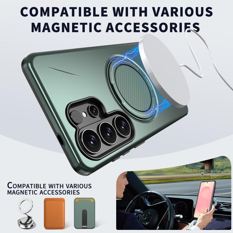 For Samsung Galaxy S26 Ultra 5G Kalebol Magnetic MagSafe Rotation Holder PC Phone Case