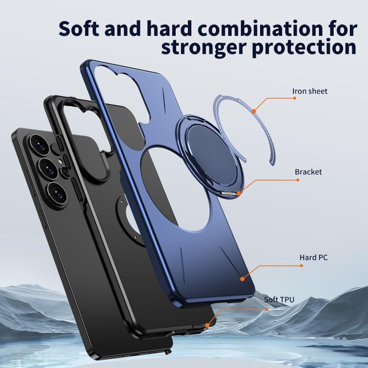 For Samsung Galaxy S26 Ultra 5G Kalebol Magnetic MagSafe Rotation Holder PC Phone Case