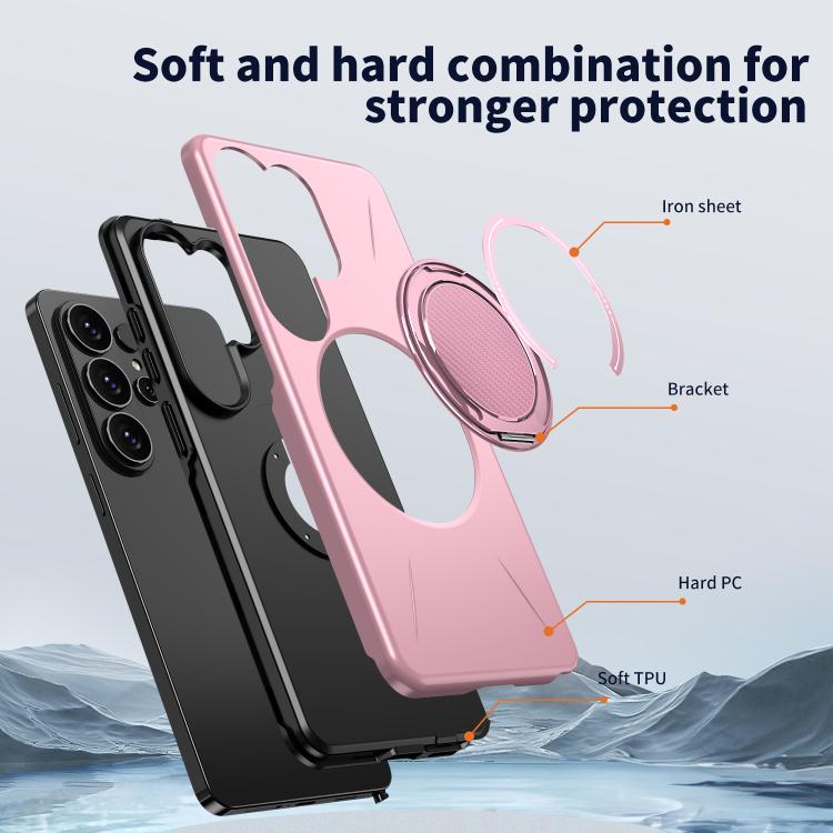 For Samsung Galaxy S26 Ultra 5G Kalebol Magnetic MagSafe Rotation Holder PC Phone Case