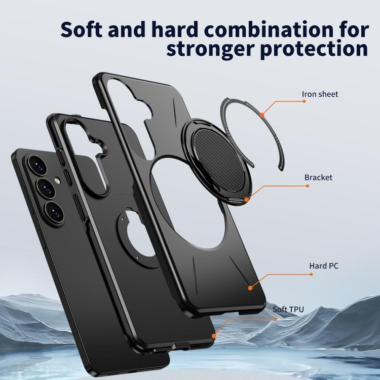 For Samsung Galaxy S26 5G Kalebol Magnetic MagSafe Rotation Holder PC Phone Case