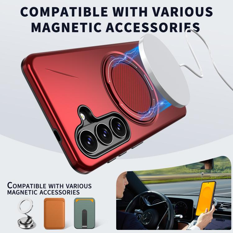 For Samsung Galaxy S26 5G Kalebol Magnetic MagSafe Rotation Holder PC Phone Case