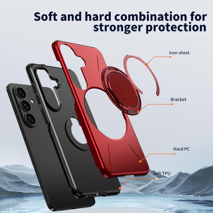 For Samsung Galaxy S26 5G Kalebol Magnetic MagSafe Rotation Holder PC Phone Case