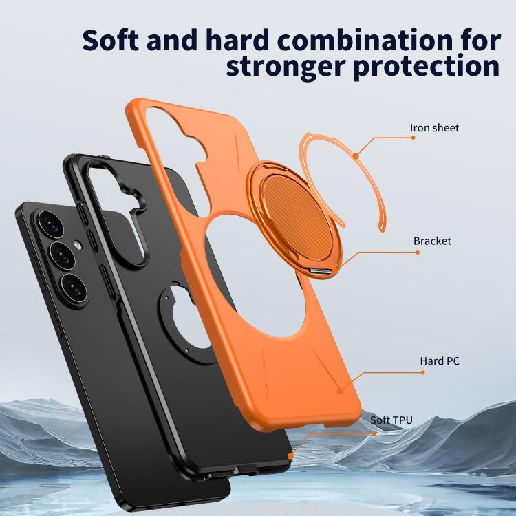 For Samsung Galaxy S26 5G Kalebol Magnetic MagSafe Rotation Holder PC Phone Case