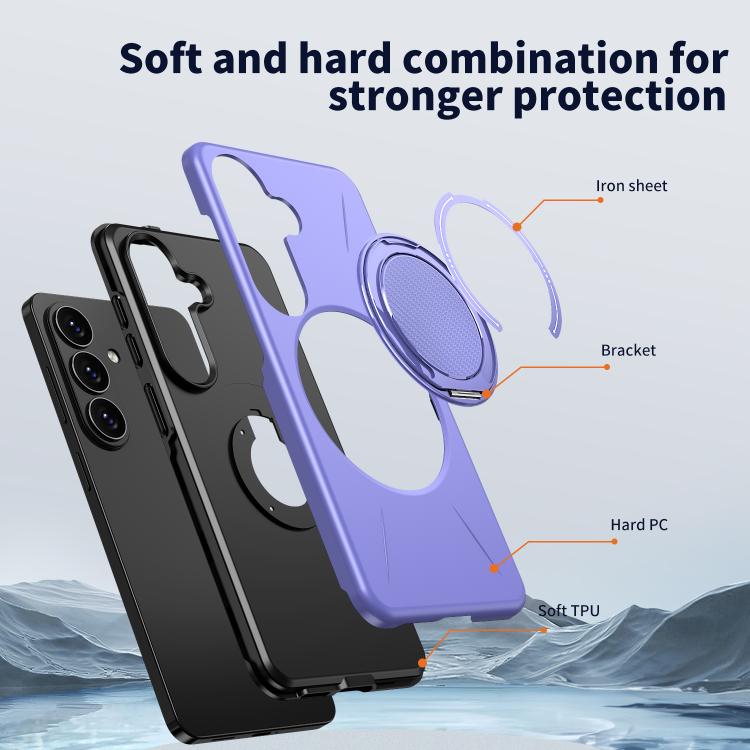 For Samsung Galaxy S26 5G Kalebol Magnetic MagSafe Rotation Holder PC Phone Case