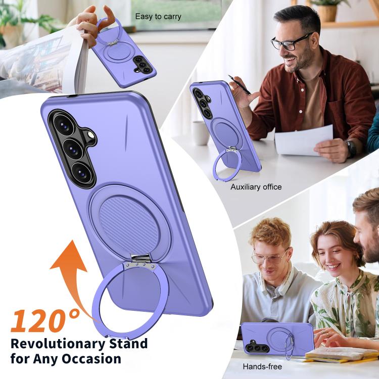 For Samsung Galaxy S26 5G Kalebol Magnetic MagSafe Rotation Holder PC Phone Case