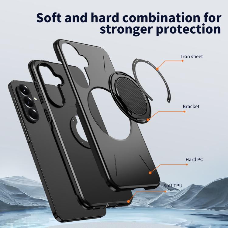 For Samsung Galaxy A37 5G Kalebol Magnetic MagSafe Rotation Holder PC Phone Case