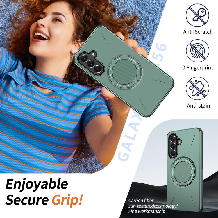 For Samsung Galaxy A37 5G Kalebol Magnetic MagSafe Rotation Holder PC Phone Case