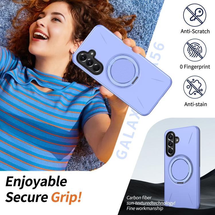 For Samsung Galaxy A37 5G Kalebol Magnetic MagSafe Rotation Holder PC Phone Case