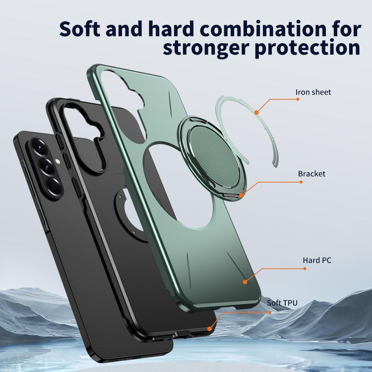 For Samsung Galaxy A57 5G Kalebol Magnetic MagSafe Rotation Holder PC Phone Case