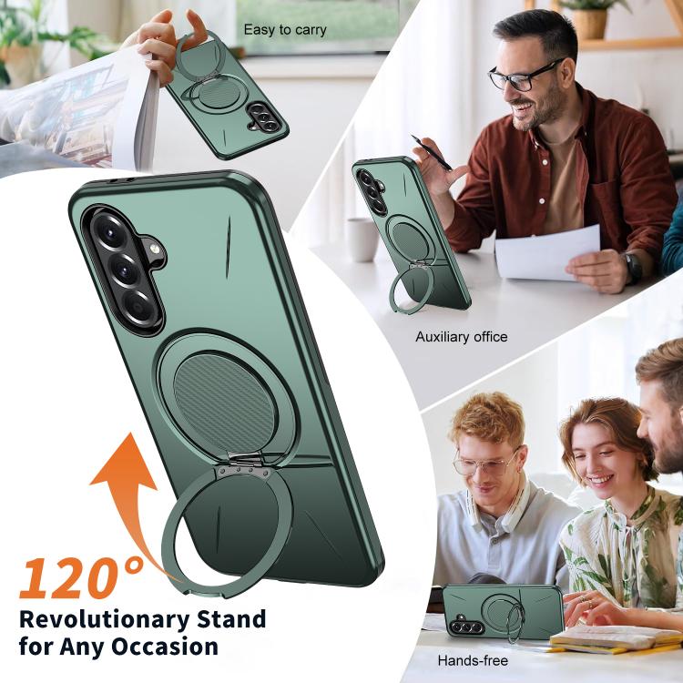 For Samsung Galaxy A57 5G Kalebol Magnetic MagSafe Rotation Holder PC Phone Case