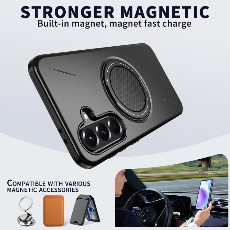 For Samsung Galaxy A26 5G Kalebol Magnetic MagSafe Rotation Holder PC Phone Case