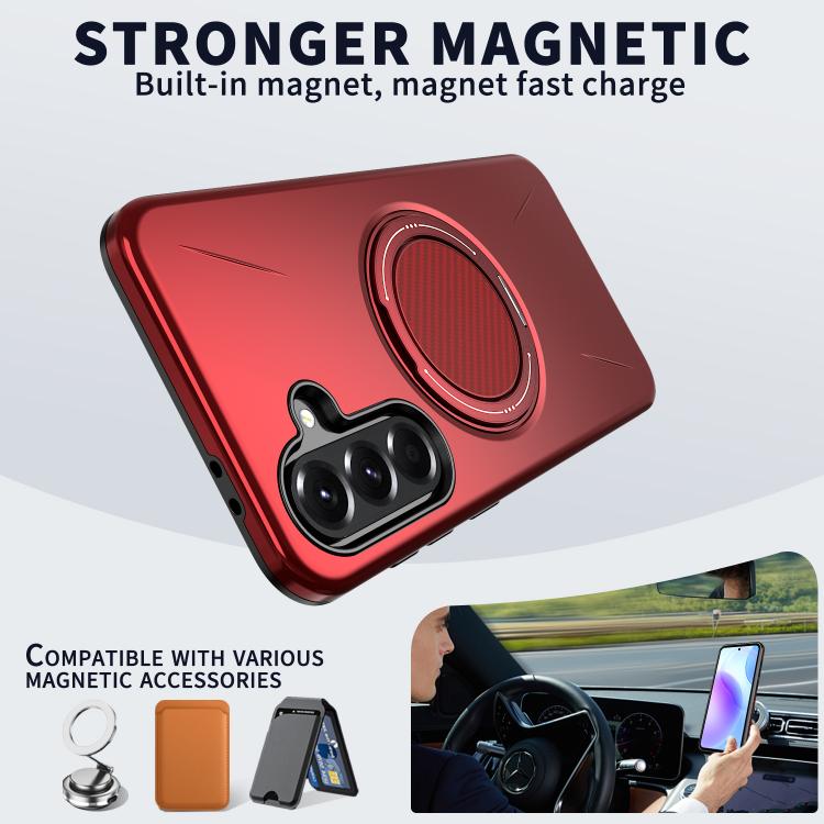 For Samsung Galaxy A36 5G Kalebol Magnetic MagSafe Rotation Holder PC Phone Case