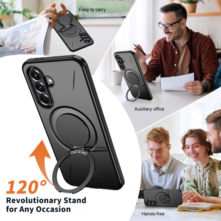 For Samsung Galaxy A56 5G Kalebol Magnetic MagSafe Rotation Holder PC Phone Case