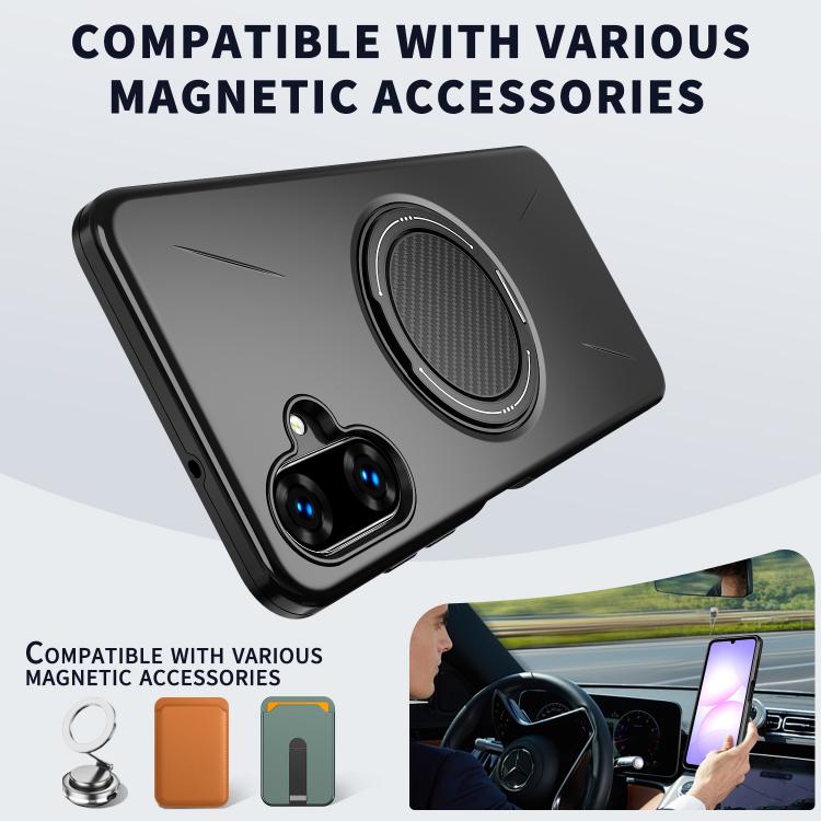 For Samsung Galaxy A07 4G Kalebol Magnetic MagSafe Rotation Holder PC Phone Case