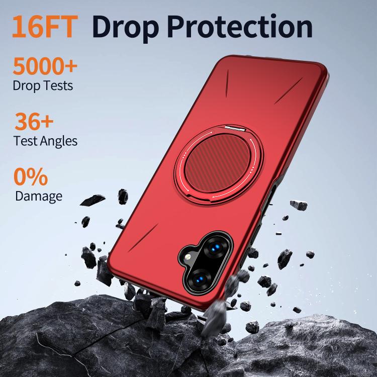 For Samsung Galaxy A07 4G Kalebol Magnetic MagSafe Rotation Holder PC Phone Case